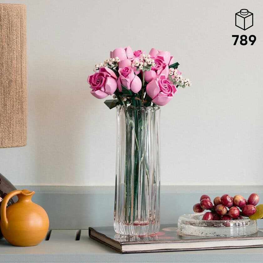 LEGO® Botanicals Bukett med rosa rosor, Dekorativa blommor 10374