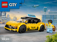 LEGO® City Gul taxi – Modellbilsset med 2 minifigurer 60487
