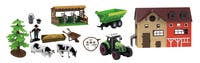 Bondgård med djur o traktor