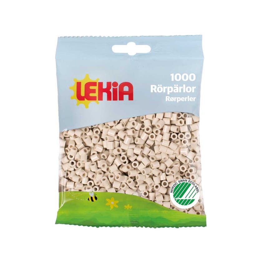 Rörpärlor 1000 st Ljus gråbeige