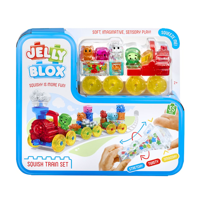 Jelly Blox Tågset - mjuka byggklossar