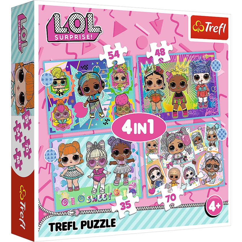 Trefl pussel Cartoons 4-paket