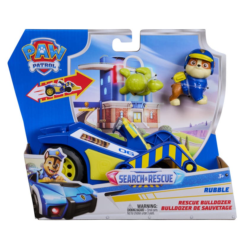 PAW Patrol Rubble Rescue Bulldozer med figur och sköldpadda