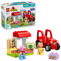 LEGO® DUPLO® Greta Gris Traktor och marknad Byggleksak med körbar bondgårdstraktor – 10468