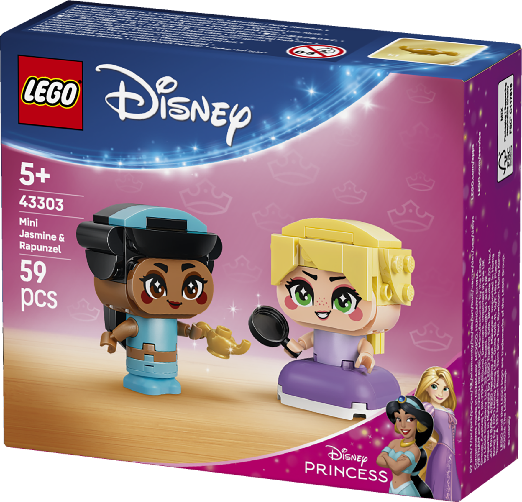 Jasmine och Rapunzel i miniformat