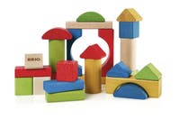 BRIO, Färgade träklossar, 25 st