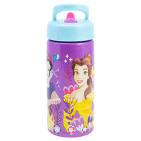 DISNEY PRINCESS, Vattenflaska med sugrör, 420ml