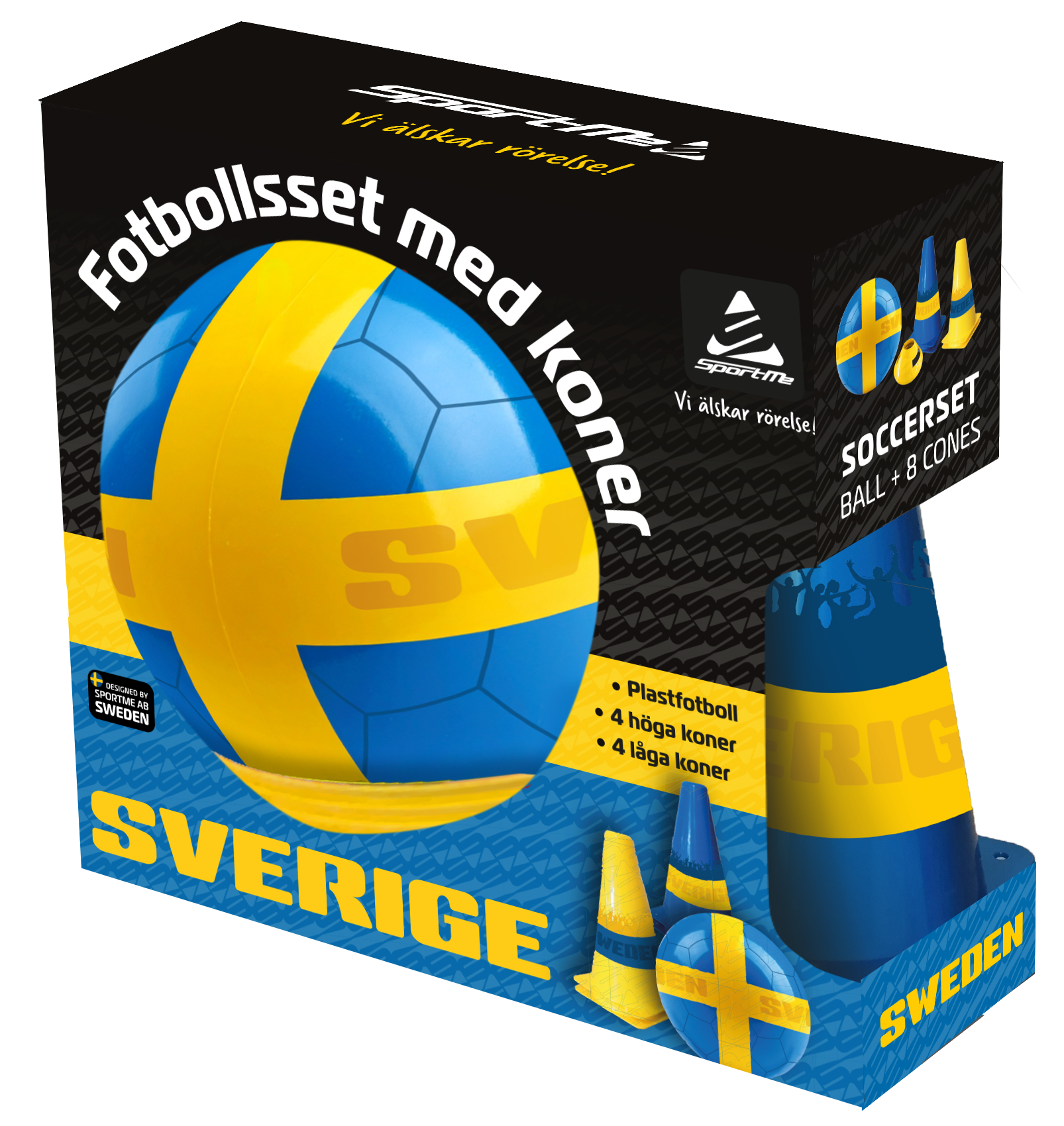 SVERIGE Fotbollsset - Boll & koner