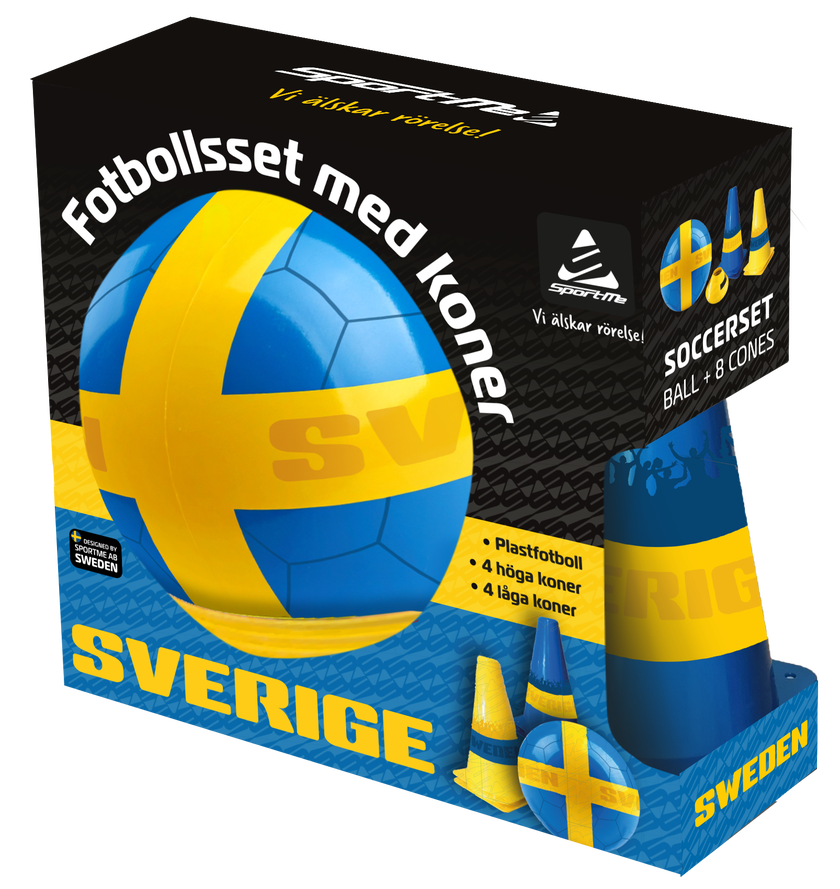 SVERIGE Fotbollsset - Boll & koner