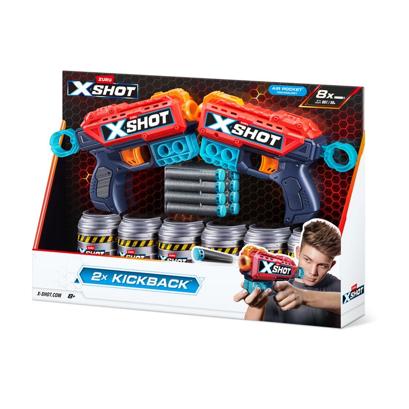 X-Shot, EXCEL, Double Kickback(8 Dart ,6 Cans)