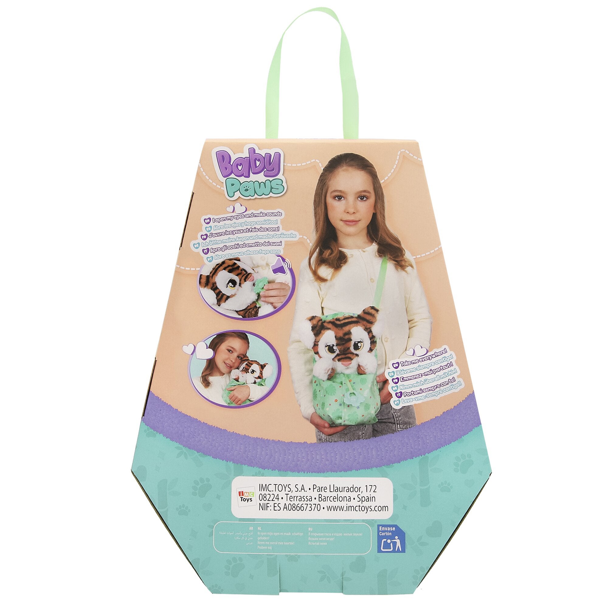 Baby Paws Tiger med snuttefilt och napp