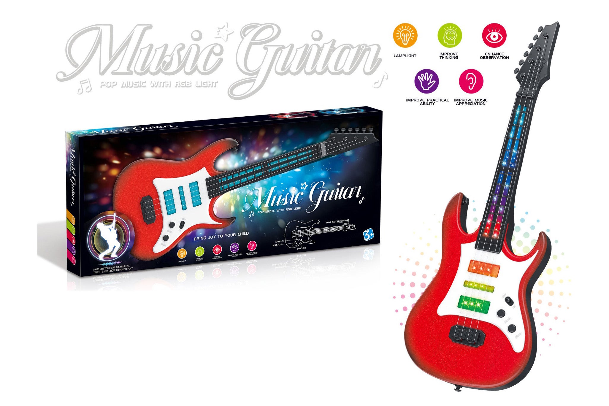 Stage - Elgitarr med lyd & Ljus