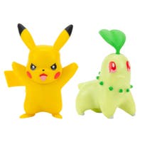 Pokemon, Battle Figure Chikorita And Pikachu