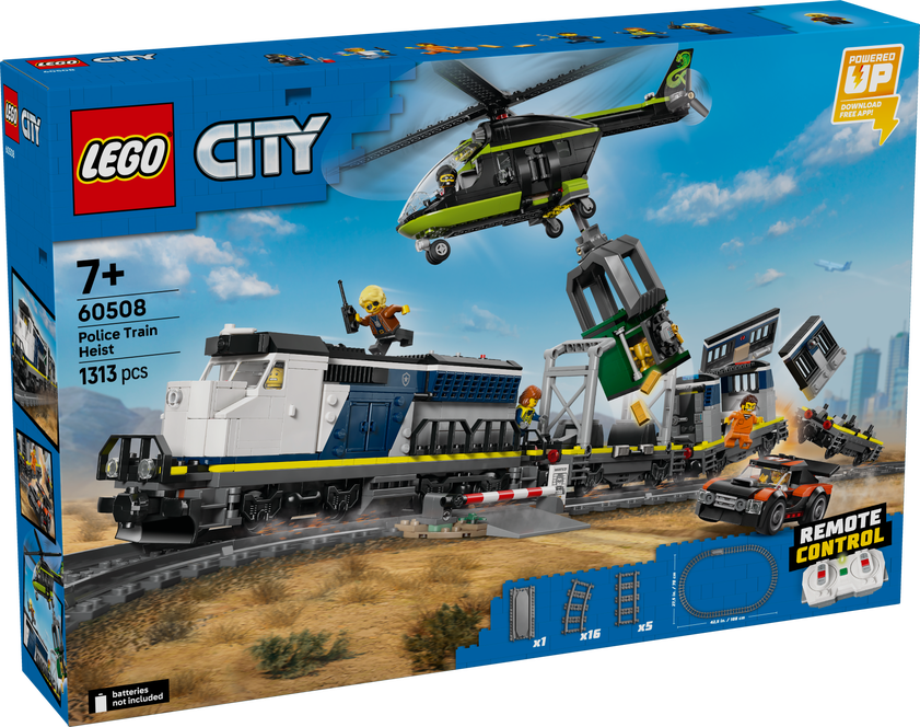 LEGO® City Polis – tågrån – Set med leksakståg 60508