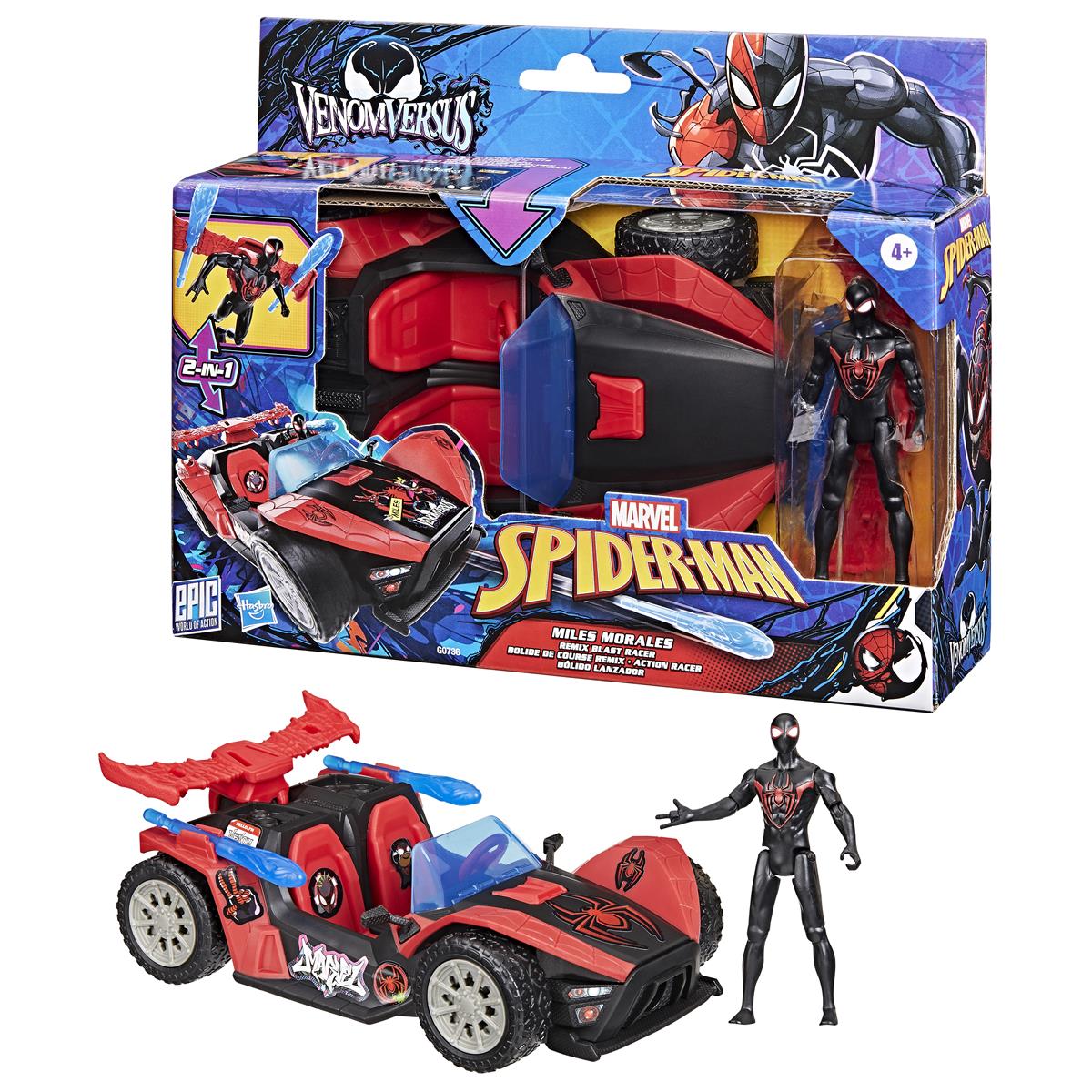 Spider-Man 4 Inch VenomVersus Miles Remix Blast Racer
