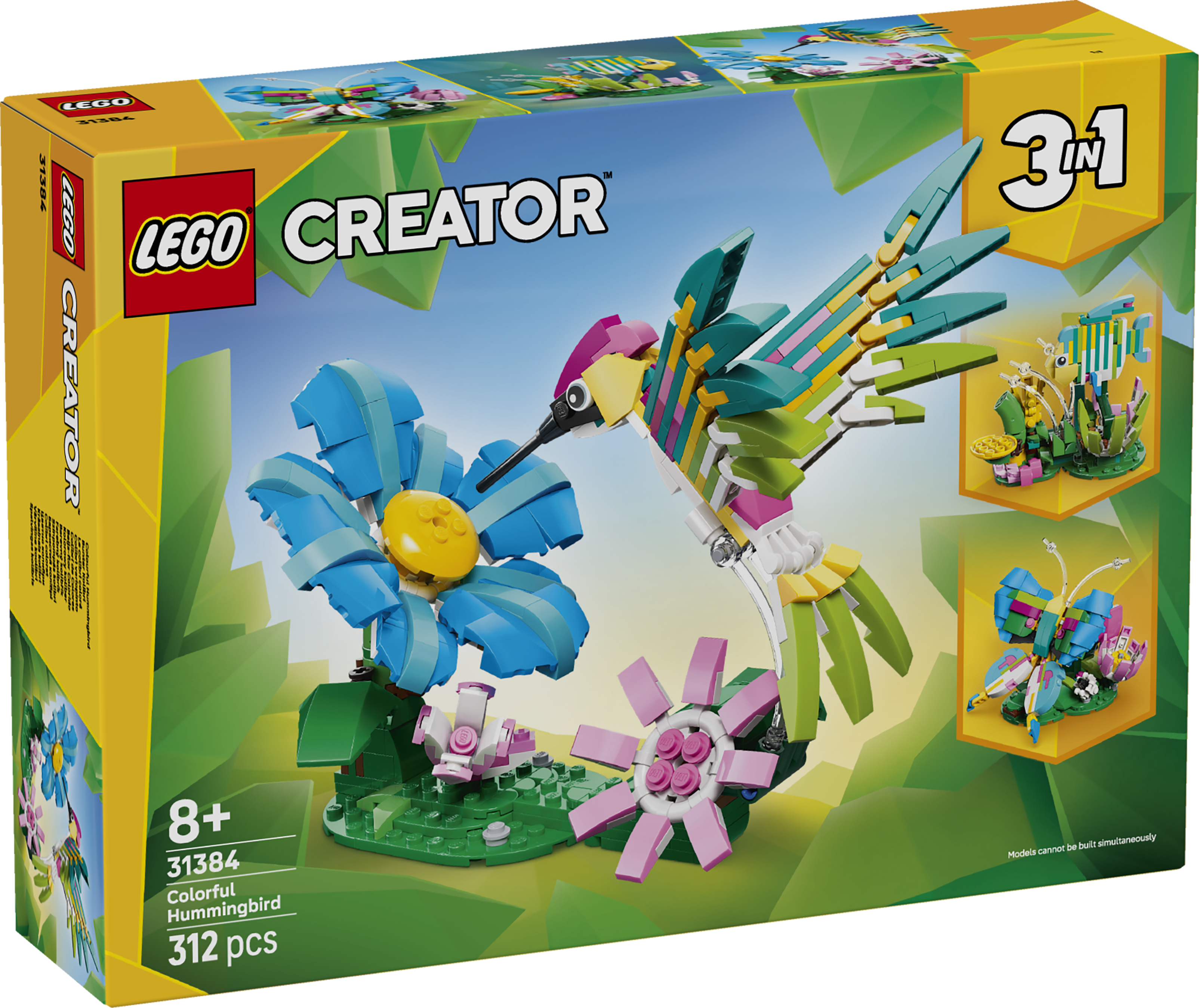 LEGO® Creator 3-i-1 Vilda djur: färgglad kolibri Prydnad 31384