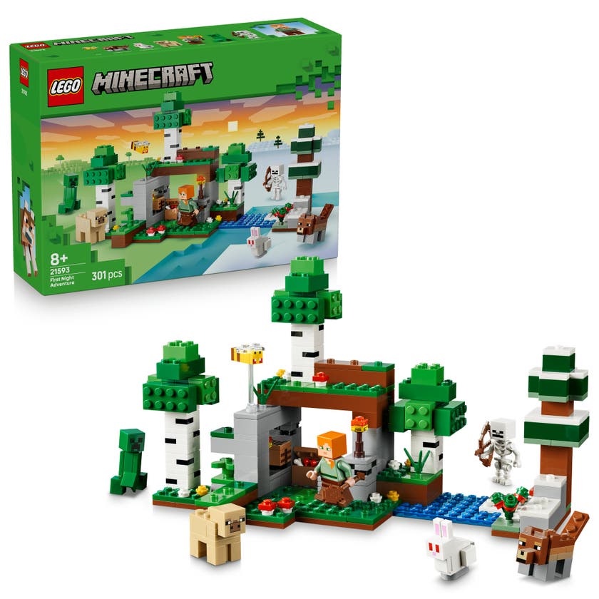 LEGO® Minecraft® Första nattens äventyr – Byggleksak 21593