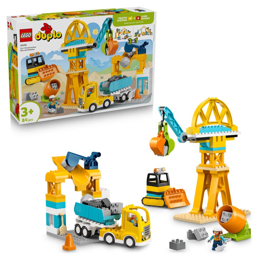LEGO® DUPLO® Town 3 i 1 Byggarbetsplats och fordon 10476