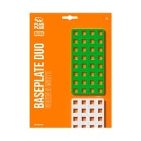 Plus-Plus BIG Baseplatta vit och grön, 2-pack