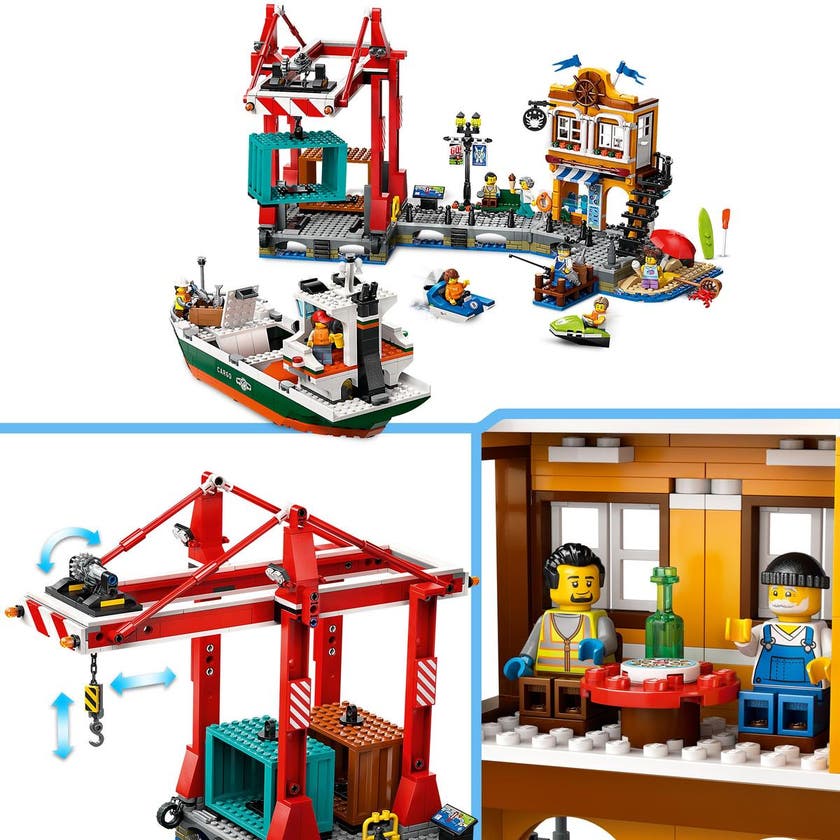 LEGO City 60422, Kusthamn med lastfartyg