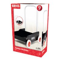BRIO Lära-Gå-Vagn svart – Gåvagn med justerbart handtag och broms från 1 år