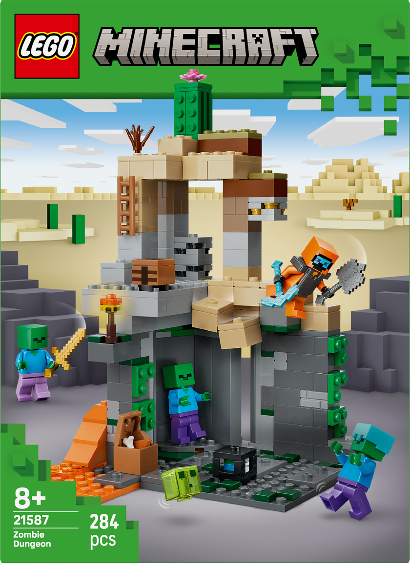 LEGO® Minecraft® Zombiehåla Byggleksak med speltema 21587