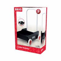 BRIO Lära-Gå-Vagn svart – Gåvagn med justerbart handtag och broms från 1 år