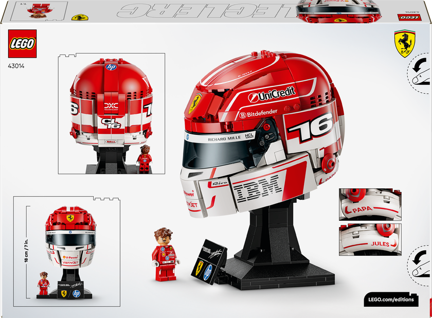 LEGO® Editions Scuderia Ferrari HP Charles Leclerc hjälm 43014