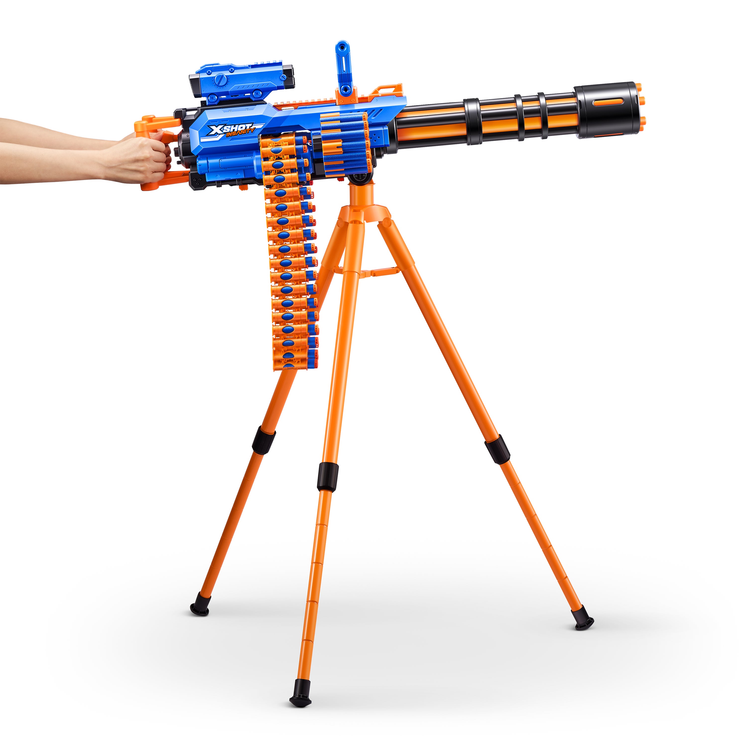 XSHOT Insanity Motorized Rage Fire Gatlin Gun with tripod