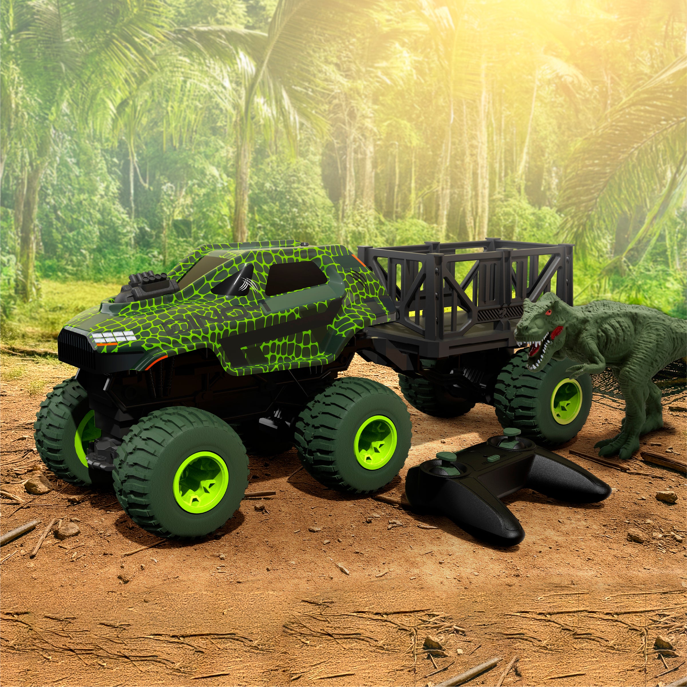 Sharper Image Rex Recon RC-lastbil med dinosaurie