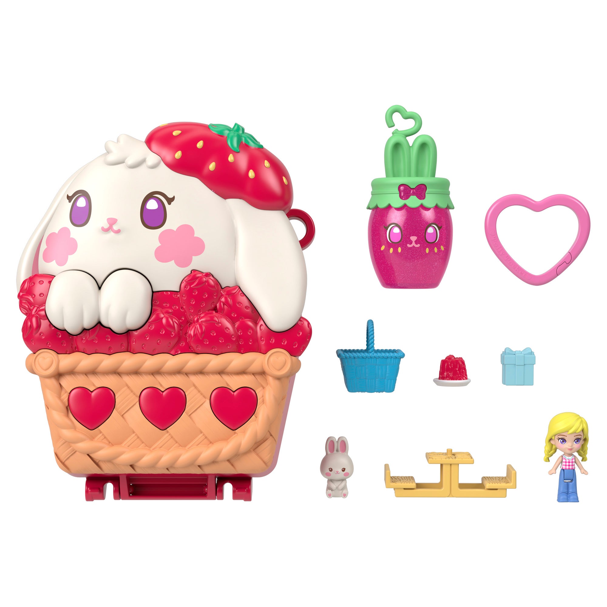 Polly Pocket Strawberry Bunny Basket
