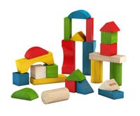 BRIO, Färgade träklossar, 25 st