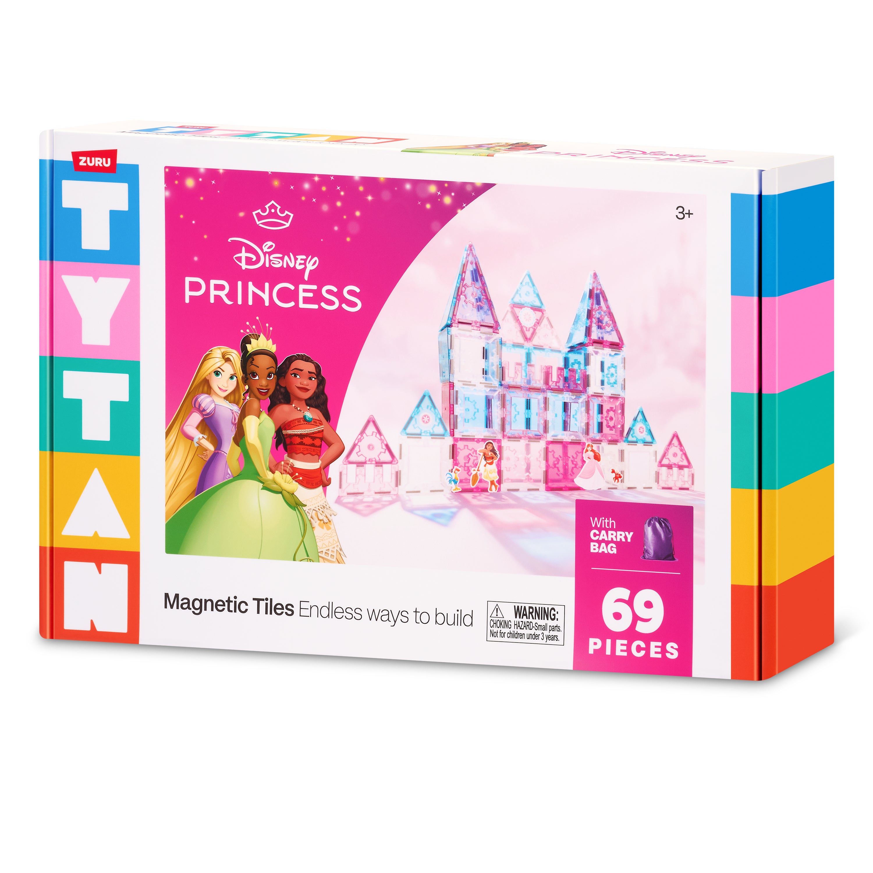 TYTAN Disney Princess Castle Magnetiska byggplattor, 69 delar