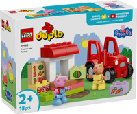 LEGO® DUPLO® Greta Gris Traktor och marknad Byggleksak med körbar bondgårdstraktor – 10468