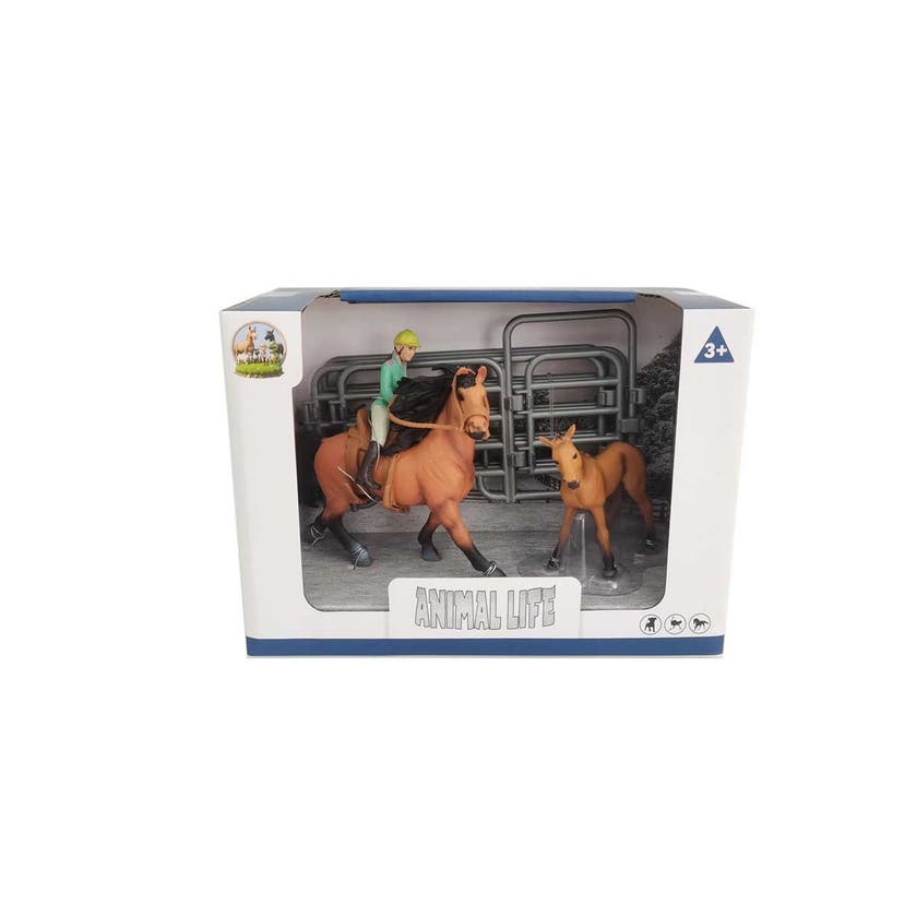 Animal Life, Häst med svart man och ryttare