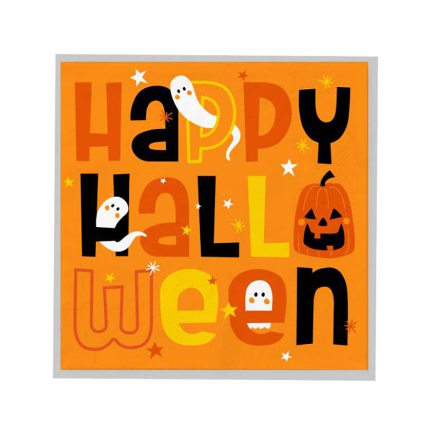 Halloween, Halloween Napkins Pumpkin 33 Cm