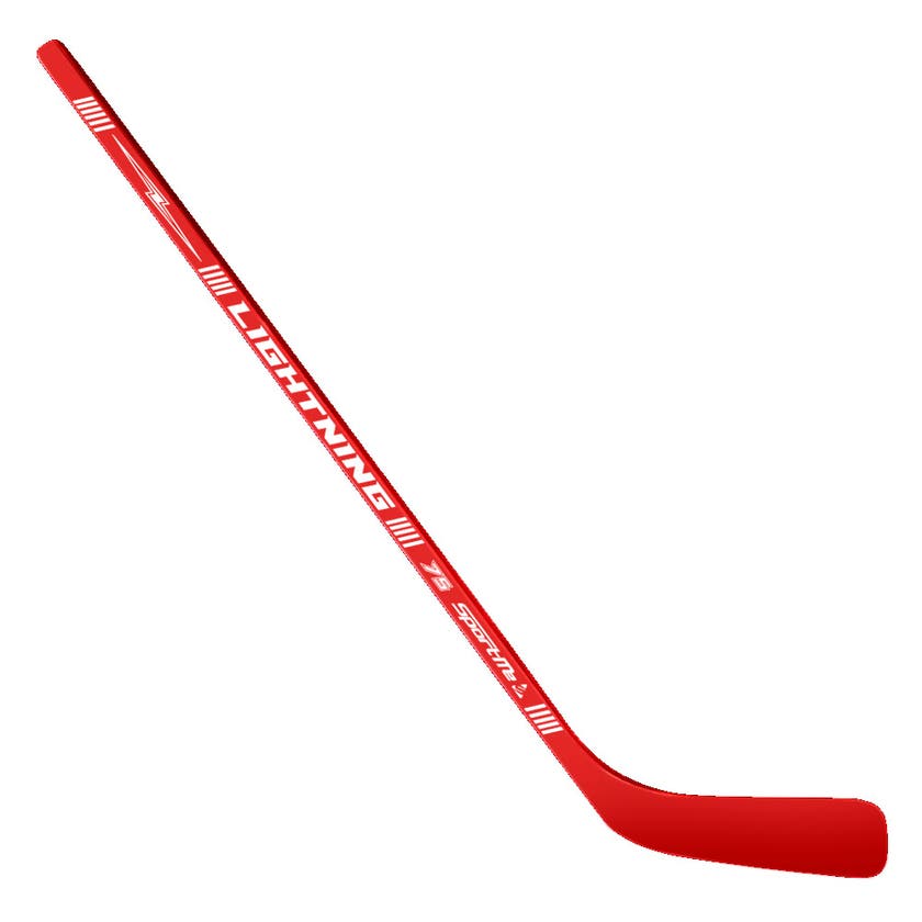 Hockeyklubba Trä Lightning, 75cm Röd/Vit