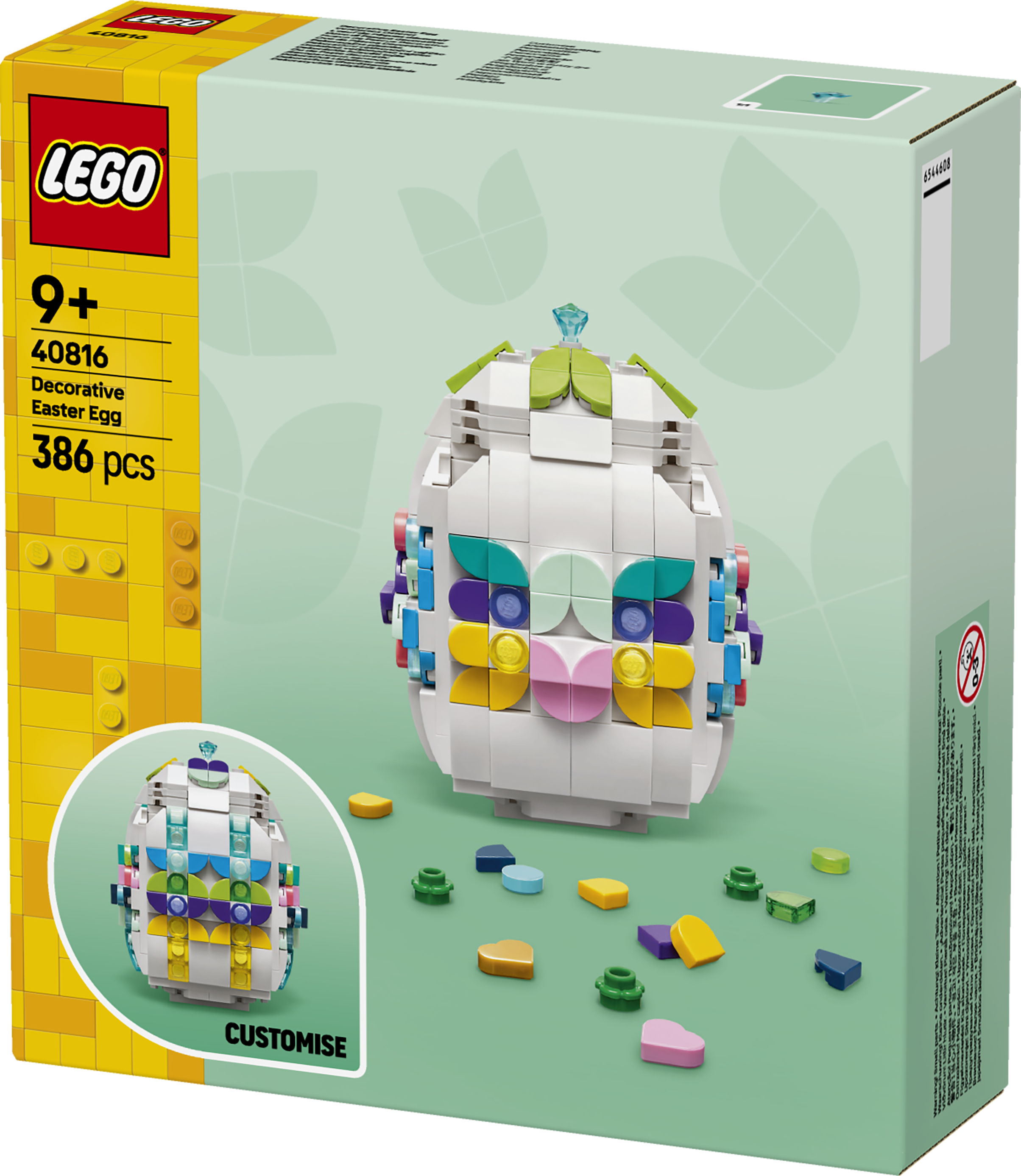 LEGO® Dekorativt påskägg Bygg- och lekset med vårgåva 40816