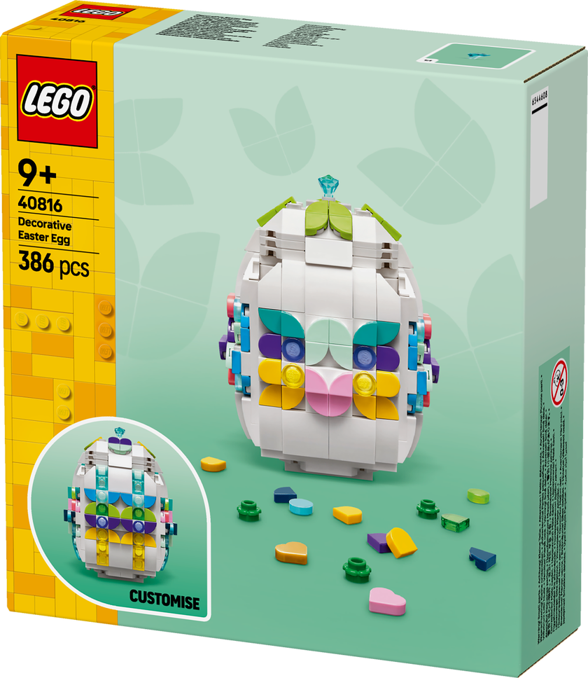 LEGO® Dekorativt påskägg Bygg- och lekset med vårgåva 40816