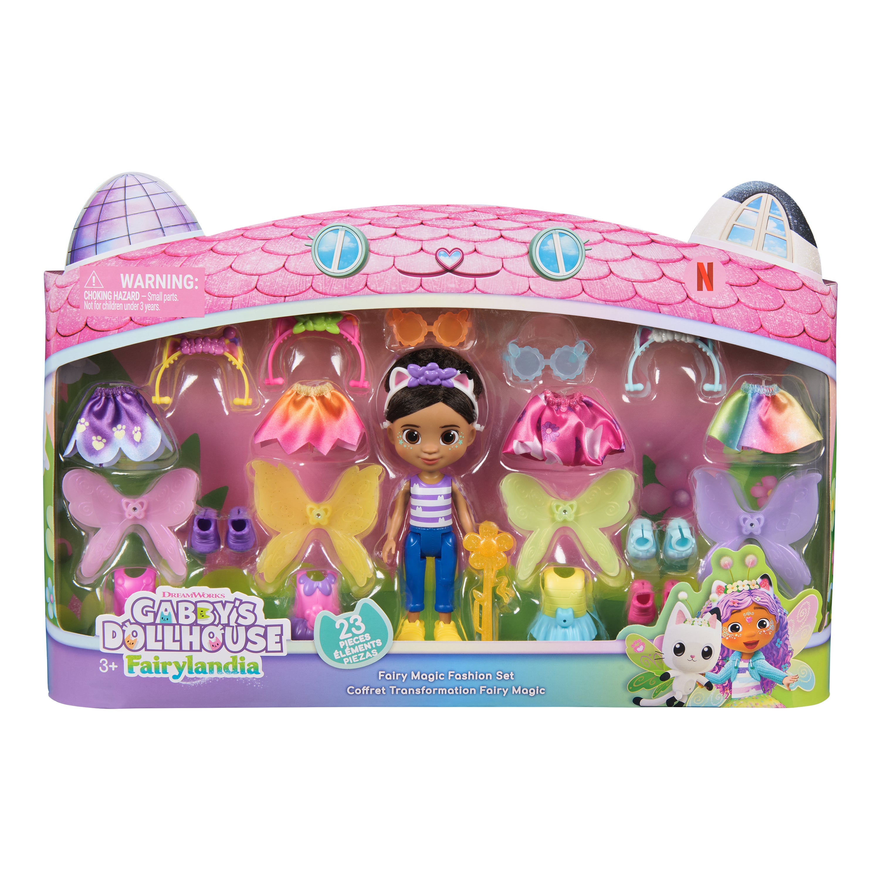 Gabby's Dollhouse Fairy Magic Fashion Set docka