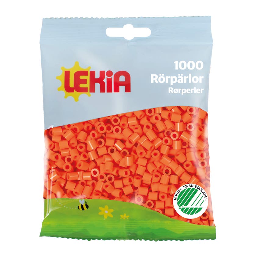 Rörpärlor 1000 st Ljusorange