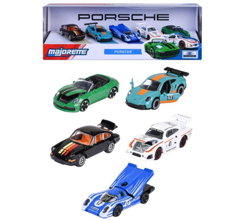 Majorette Porsche 5 Pack Presentförpackning