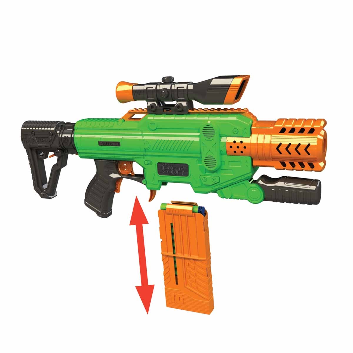 Dart Zone, Spectrum Motorized Clip-Fed Blaster