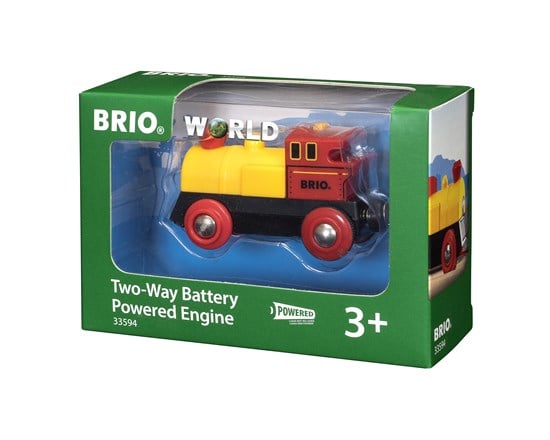 BRIO, Batteridrivet lok, röd/gul