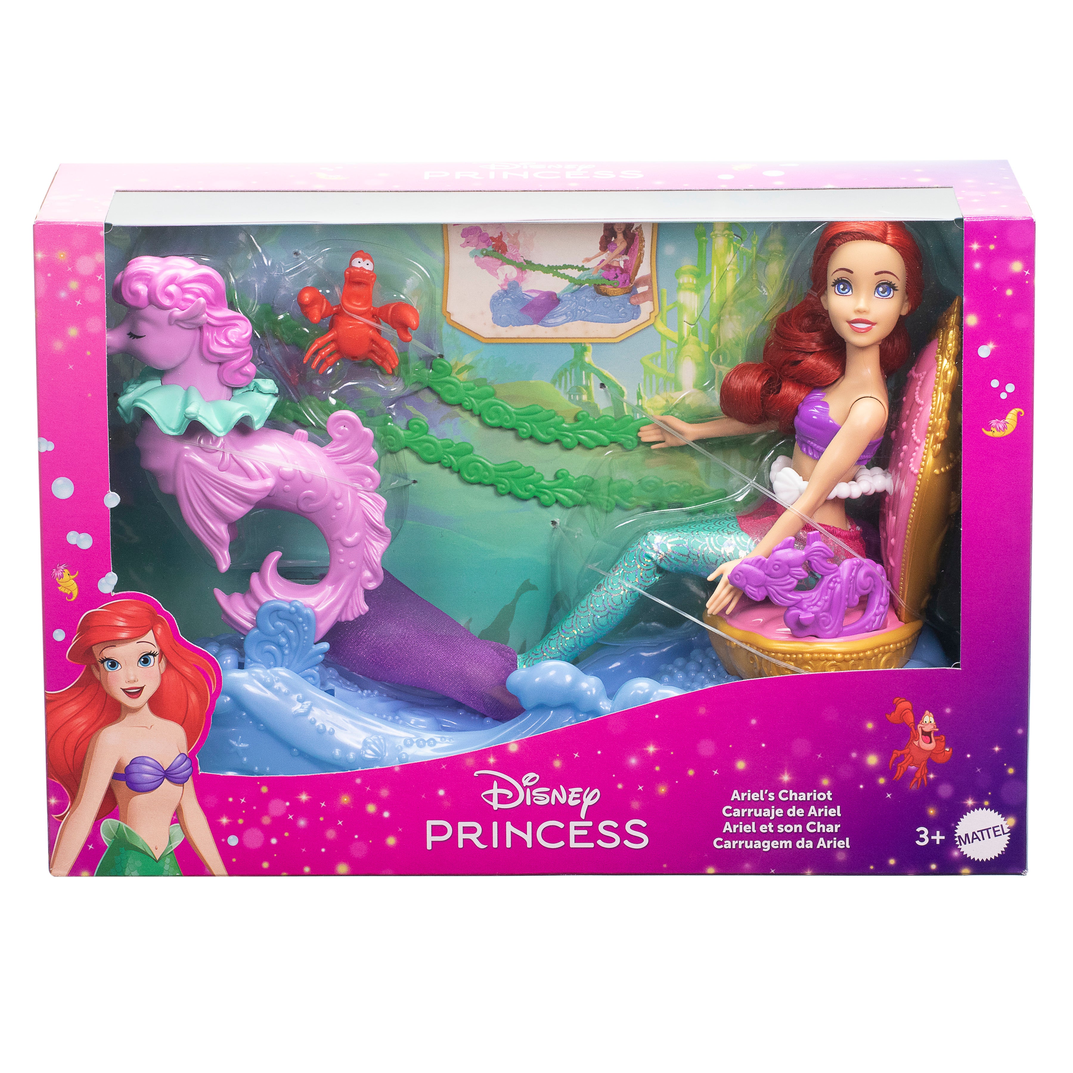 Disney Princess Ariel med vagn och sjöhäst