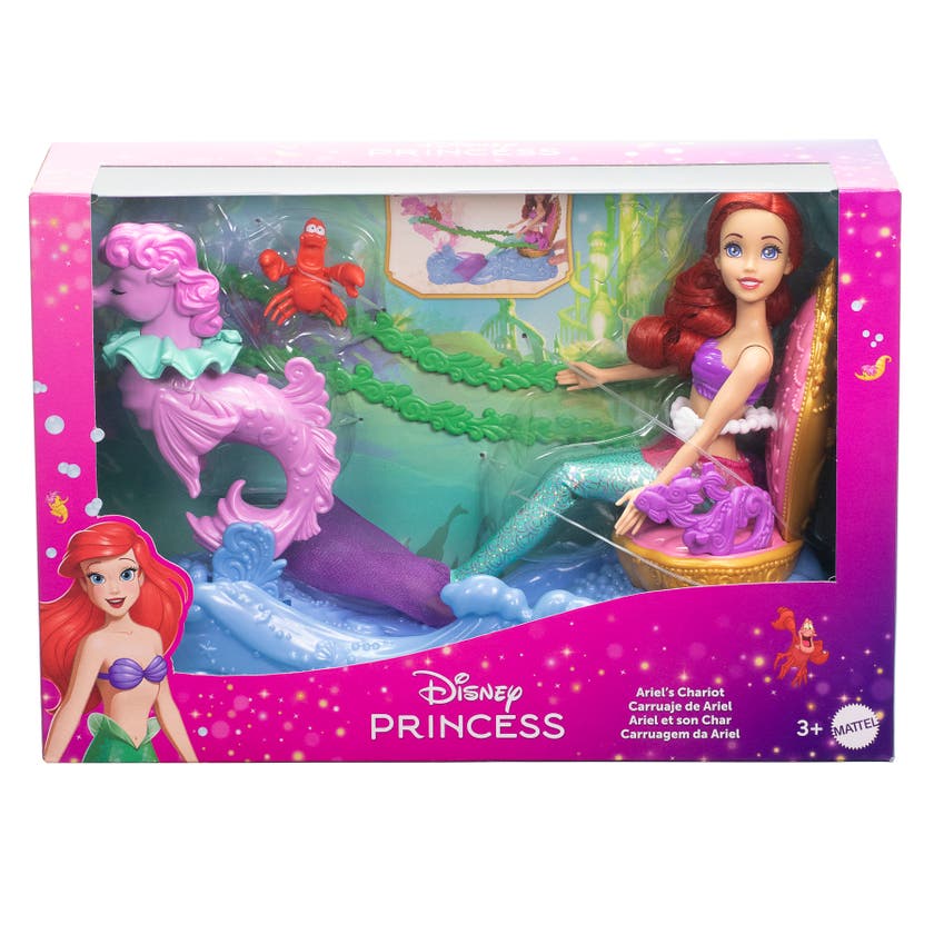 Disney Princess Ariel med vagn och sjöhäst