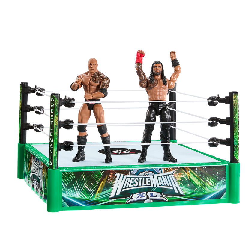 WWE Wrestling Ring med 2 actionfigurer