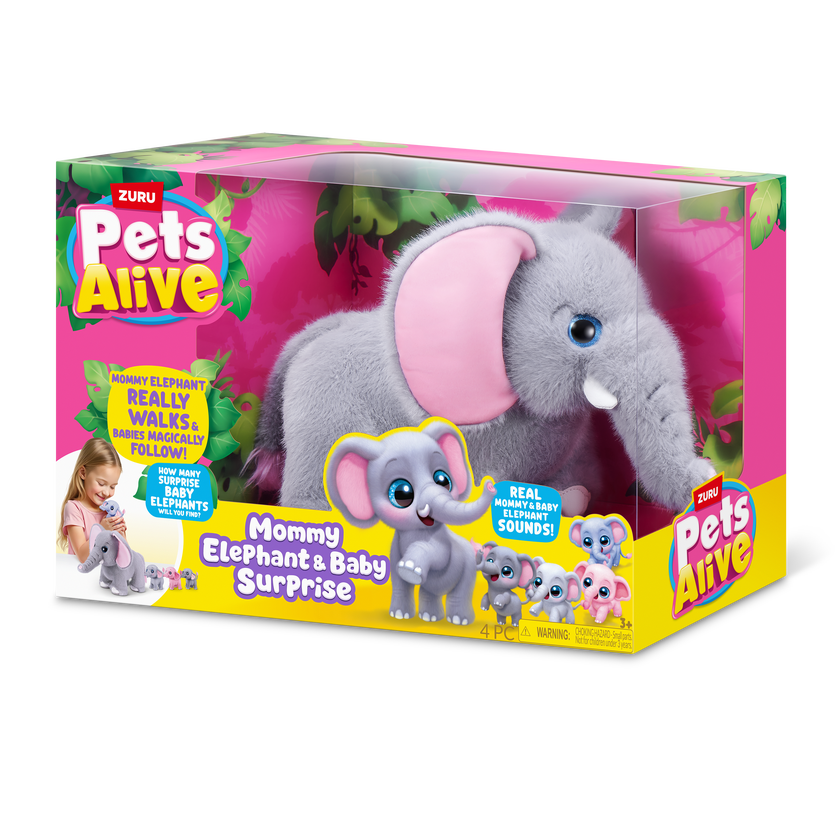 Pets Alive - Mommy & Baby Surprise Mommy Elephant