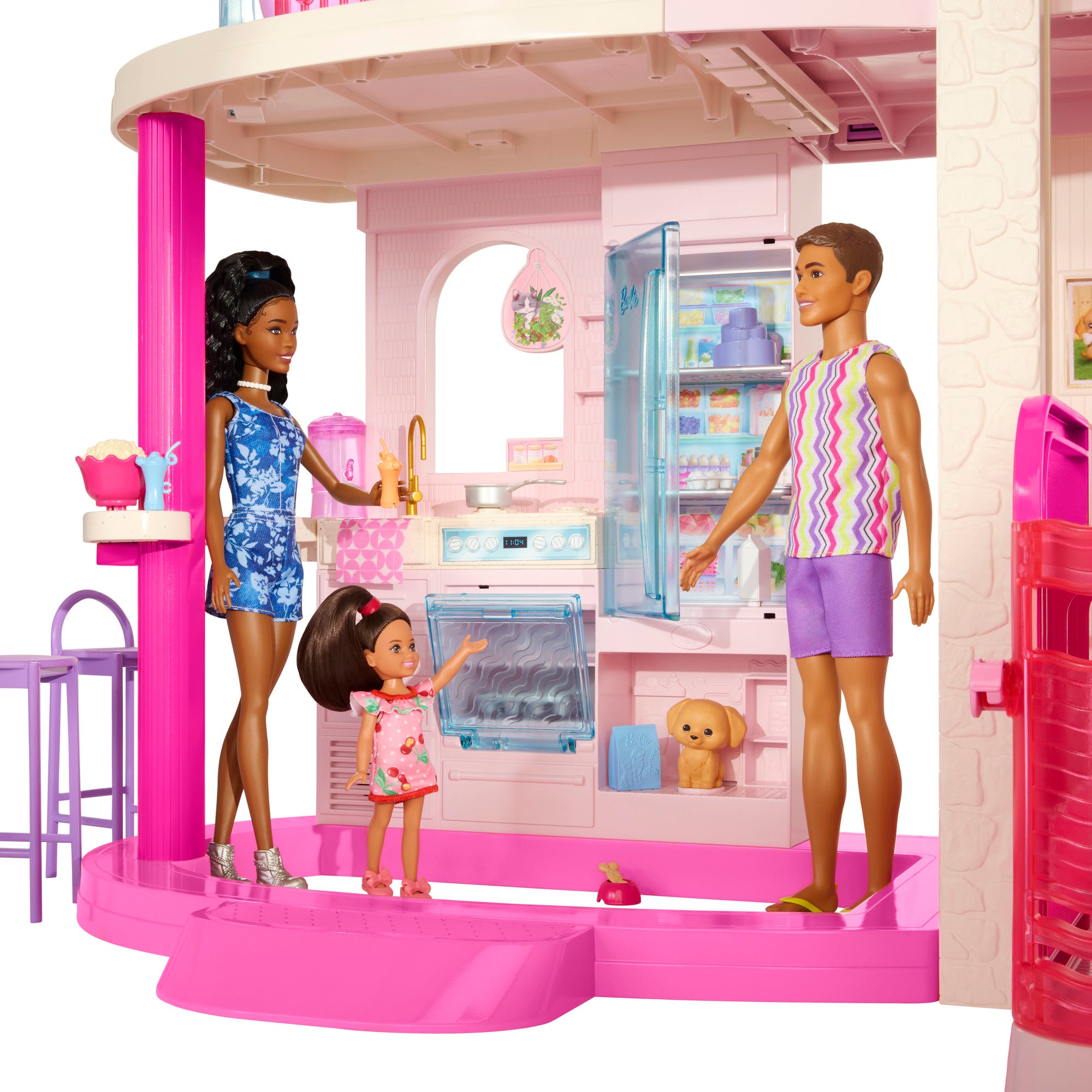 Barbie Dreamhouse med 2 hus, pooler och rutschkanor