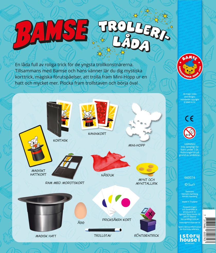 BAMSES TROLLERILÅDA MED HATT